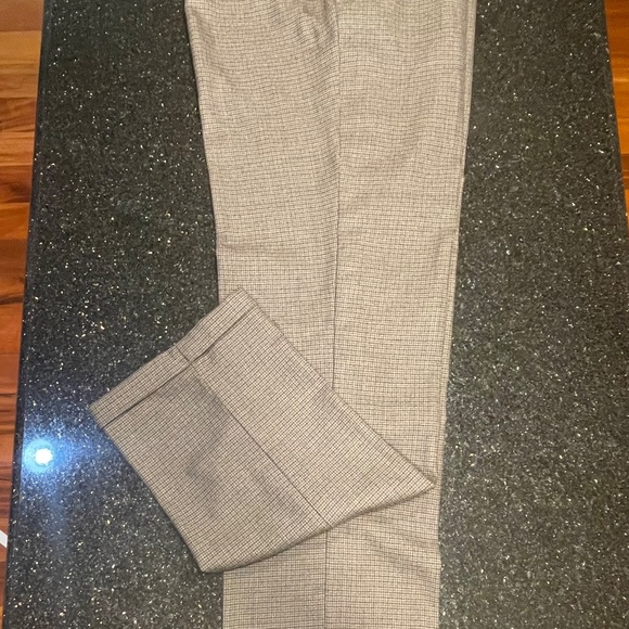 Next Mens 34 Formal Suit Dress Pants / Trousers Check Tapered Brown - Li… - Picture 9 of 13